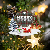 Clan Scott Brown Ancient "Merry Christmas" Tartan Acrylic Ornament EO67 Scott Brown Ancient Tartan Tartan Christmas